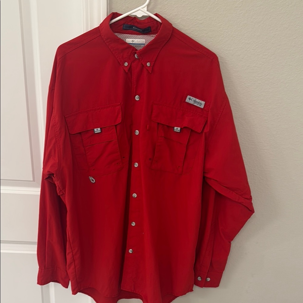 Men’s Columbia PFG Bahama Fishing Gear Casual Button Down Shirt